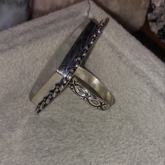 Rainbow Moonstone Statement Ring Size 9 - Picture 7 of 9